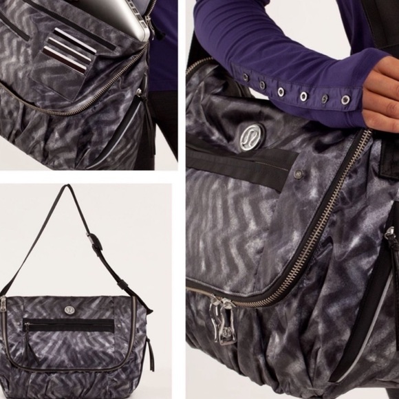 Lululemon yoga moto messenger bag gym bag - Picture 3 of 12